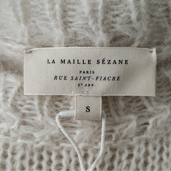 🚫Sold🚫 Sezane Sweater Striped Jumper Cream BNWT - Picture 7 of 9